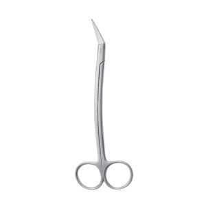 Tijera de goma Dental quirúrgica Locklin Borde de sierra Angular mango curvo tijeras de cirugía médica 16,5 cm tijera quirúrgica - Product Image 6