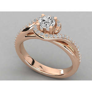 Bague solitaire en or 18 carats pour femmes avec diamant de laboratoire - Product Image 4