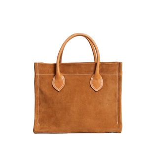 Sac fourre-tout et sac hobo pour femme en cuir suédé véritable de haute qualité, sac à main fait main avec fermeture à glissière - Product Image 1