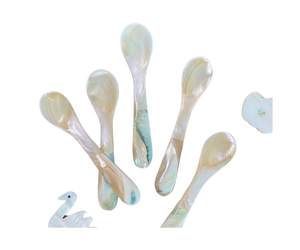 Meilleure vente cuillère en nacre vaisselle écologique en forme de vis artisanat cuillère à dessert fait à la main de l'usine du Vietnam - Product Image 2