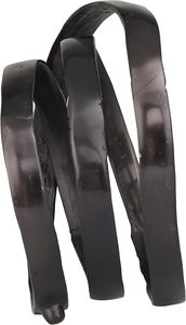 12 "x 7" x 13 "Negro aluminio Metal abstracto escultura decorativa bucle decoración del hogar acento figurita para pared para Navidad - Product Image 3