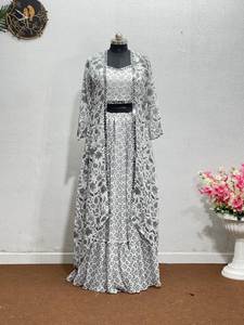 DESIGNER WEAR FANCY DIGITAL PRINT DIMOND CUT KOTI SECUENCE WORK - Product Image 3