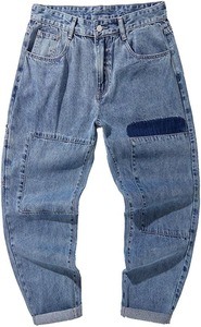 Pantalones vaqueros de mezclilla de carga clásicos para hombres pantalones de mezclilla de estilo callejero duraderos con múltiples bolsillos holgados para uso diario - Product Image 4