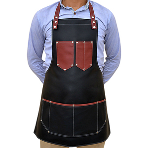 ผ้ากันเปื้อนหนังสำหรับตัดผมทำจากหนังใช้ในร้านตัดผมพร้อมโลโก้ - Product Image 4