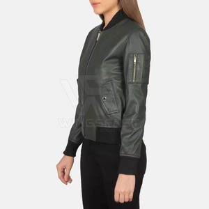 Vêtements de mode Veste en cuir pour femmes Veste en cuir véritable avec logo personnalisé de haute qualité - Product Image 2