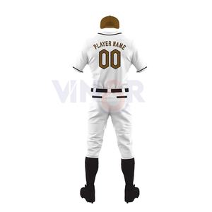 Venta caliente Hombres Uniforme de béisbol Uniforme de diseño de etiqueta privada Etiqueta privada Su propio diseño Conjuntos de Jersey y pantalón de béisbol - Product Image 4