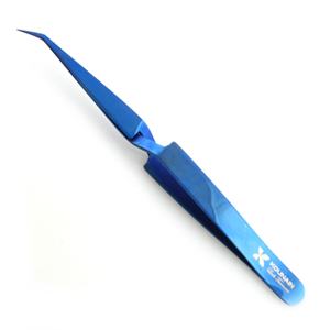 KOUNAIN-Ensemble de pinces à épiler professionnelles en acier inoxydable pour extension de cils, point fin d'isolation, volume d'action croisée, plasma bleu - Product Image 2