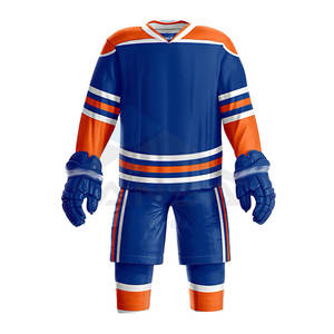 ชุดฮอกกี้น้ำแข็งผ้าโพลีเอสเตอร์สำเร็จรูป ไซส์ผู้ใหญ่ ชุดทีม ราคาไม่แพง คุณภาพสูง เสื้อเจอร์ซีย์และกางเกงฮอกกี้น้ำแข็งสำหรับผู้ชาย - Product Image 1