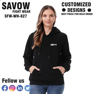 Women Hoodies Custom Oversized Pullover Cotton Hooded Sweatshirts Cropped Streetwear Fleece Jackets Fashion <b>Winter</b> <b>Tops</b> - Product Image 4