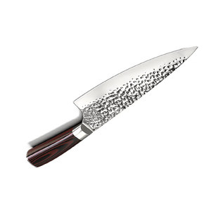 Venta al por mayor personalizado de alta calidad OEM ODM servicio hecho a mano Damasco acero cocina Chef cuchillo Venta caliente hoja afilada fija - Product Image 2