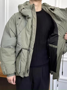 Veste matelassée OEM d'hiver à la mode pour hommes avec capuche Veste en duvet coupe-vent chaude pour hommes - Product Image 5