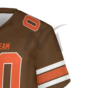 2025 Wholesale Custom <b>Brown</b> Color Sportswear American Football Jersey Breathable Polyester Fabric Football T-<b>Shirt</b> For Unisex - Product Image 5
