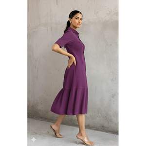 Vestido Maxi de Talla Grande para Mujer, Transpirable, de Algodón, Estilo Hippie, Informal, para el Día a Día, Talla Única 2XL, Personalizable, ODM, Natural - Product Image 5