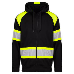 Vente en gros 2025 sweats zippés haute visibilité pour hommes vestes à capuche brodées sécurité bande réfléchissante sécurité réfléchissante - Product Image 1