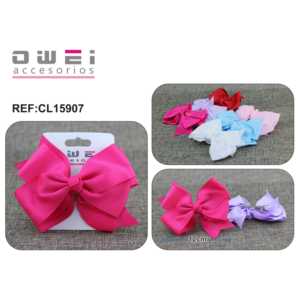 Pinces à cheveux de style doux de noël faites à la main pour filles 5cm CLIP d'arc 12u/c ruban de satin tissu polyester matériel joli fait à la main - Product Image 1