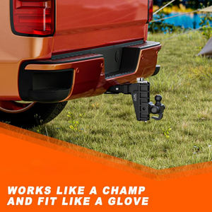 Verstellbare Anhängerkupplung mit Haken Tri-Ball 2 und 2,5-Zoll-Aufnahme 6 Zoll Absenkung 17000 LBS Diebstahlsichere Anhängerkupplung - Product Image 5