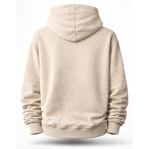 Unisex oversized casual <b>cross</b> neck hoodie soft 100% cotton fleece long sleeve streetwear daily wear gym fashion <b>top</b> - Product Image 2