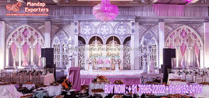 Magnífica boda hindú Recepción Fiesta Escenario Boda Evento FRP Escenario Decoración Especial Bollywood Boda Recepción Escenario Reino Unido - Product Image 3