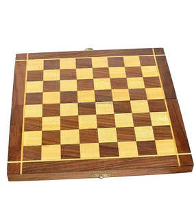 Tableros de madera para ajedrez, imán de madera portátil ecológico, tableros de juego de ajedrez, piezas de ajedrez impresas en caja de madera - Product Image 6