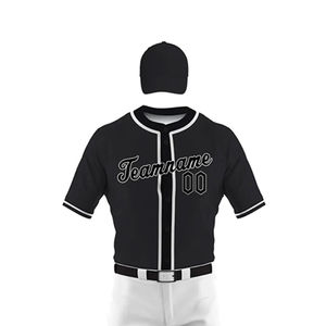 2025 nouveau Logo personnalisé conception rayure Baseball uniforme en gros plaine Sublimation équipe Club Softball Baseball maillots - Product Image 5