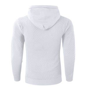 Sudadera con capucha 100% algodón con cremallera, transpirable, de ajuste holgado, para invierno, con bordado 3D, teñido anudado, lavado a la piedra, estampado digital frontal de patrón sólido - Product Image 6