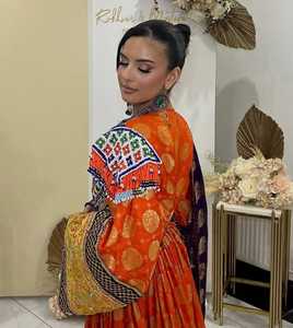 ชุดเดรส Afghan kuchi แบบดั้งเดิมชุดเดรส Banjara แบบปักลายลูกไม้ตกแต่งผ้าแบบปรับแต่งกระดุมได้ - Product Image 4