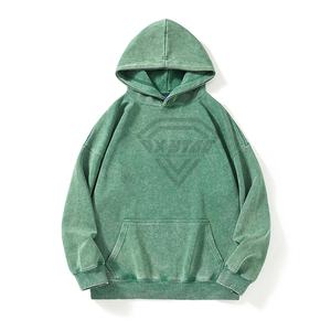 เสื้อฮู้ดดี้ผู้ชายสไตล์วินเทจ ผลิตตามสั่ง ผ้าฟลีซหนานุ่ม 400gsm ซักย้อมแบบ Acid Wash ระบายอากาศได้ดี - Product Image 6