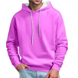 Sudadera con Capucha para Hombre, 100% Algodón, Felpa, con Bordado Personalizable, Impresión Serigrafiada, Transpirable, Diseño Otoñal - Product Image 1