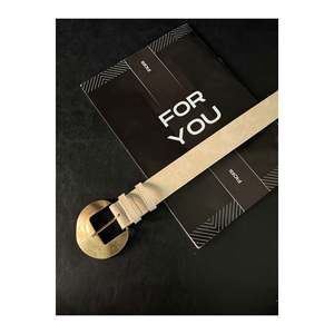Ceinture pour femme en similicuir avec boucle ovale, ceinture pour pantalon, ceinture pour veste, ceinture pour chemise, ceinture pour robe - Beige - Product Image 3