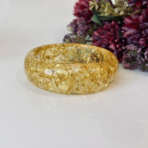 Yellow Natural Baltic Amber, Amberstone <b>Bangle</b> Bracelet Poland, 60 mm - Product Image 4