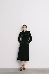 Haute qualité bon prix femmes jupe 60% acétate 40% Polyester mode durable Unique VIVIAN MIDI jupe commande en gros - Product Image 5