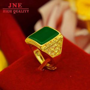 Oro sorella <span class=keywords><strong>Nan</strong></span> generoso anello da uomo quadrato ovale anello in ottone placcato oro con ossidiana oro oro anello da uomo - Product Image 4
