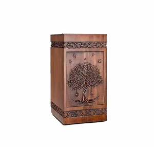 Handcrafted Rosewood <b>Wooden</b> Cremation Urn Tree of Life Design Memorial Urn for Ashes Decorative Funeral <b>Keepsake</b> <b>Box</b> - Product Image 3