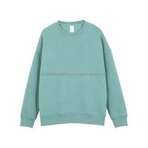 Logo personnalisé 330GSM sweats haute qualité basiques à manches longues Vintage 100% coton polaire blanc uni hommes sweat 2025 - Product Image 4