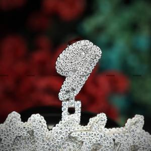 Pendentif de luxe personnalisé en argent sterling 925, double couche, serti de diamants, avec nom, diamant moissanite VVS, cadeau de mariage - Product Image 4