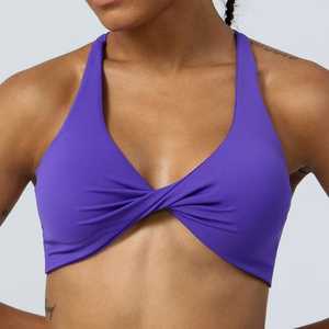 Sujetadores de yoga deportivos ajustados de secado rápido para mujeres americanas europeas, ropa íntima de fitness desnuda para correr al aire libre - Product Image 6