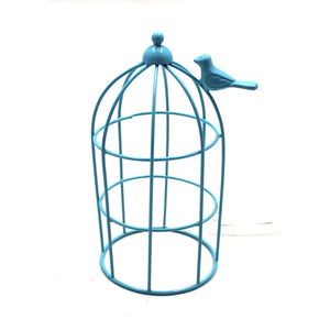 กรงนกแขวนที่ได้รับความนิยมและน่ารักที่สุดเหล็กดัดสีฟ้าเงาเคลือบผงสีสไตล์โมเดิร์นบ้านนกบ้านสัตว์เลี้ยง - Product Image 1