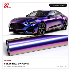 Iridescent TPU PPF Celestial Blue Purple Gold Self Healing Car Wrap
