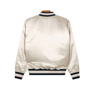 Chaqueta de Lona Estilo Universitario con Acabado Satinado Brillante, Ligera, Resistente al Viento y Ecológica en 100% Seda - Product Image 6
