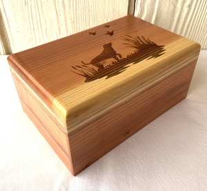 Urna Funeraria Grande de Madera de Haya para Cenizas de Perros, Aves, Laboratorio, Caza, para Hombres Adultos, Urnas de Cremación a Vapor - Product Image 3