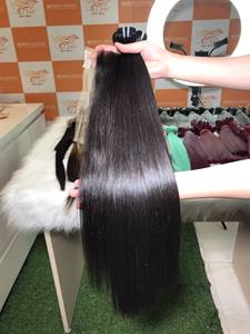 ผมต่อเวียดนามแท้ เกรด 12A แบบตรงธรรมชาติ 100%  แบบปิดผมสองชั้น เย็บด้วยเครื่องจักร - Product Image 3