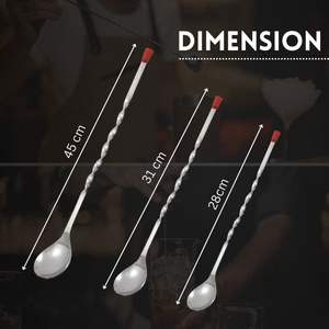 Agitador de Cóctel de Acero Inoxidable con Logotipo Personalizado Impreso, Perilla Roja para Fiestas de Camarero, Conveniente Herramienta de Metal para Mezclar Alcohol - Product Image 2