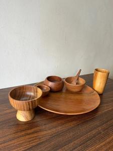 Juego de Vajilla de Madera de Buena Calidad, Platos, Tazones y Cubiertos de Madera Natural para una Vida Sostenible, Disponible a Precio de Exportación - Product Image 2