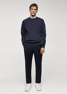 Sweatshirts et sweats à capuche à col rond 100% coton pour hommes Logo personnalisé à manches longues Motif solide pour l'automne - Product Image 5