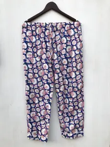 Indian Handmade 100% Cotton Night Suit Elegant Floral Print Luxury Sleepwear for Summer Vacation Autumn Spring Winter Morning - Product Image 2