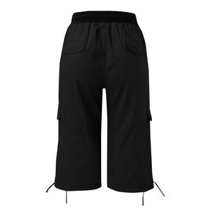 Womens Summer Cropped Pants Women Cargo Pants Cropped Trousers Harem Jogging Beam Foot Fitness Multi-pocket, outdoor pants - Product Image 1