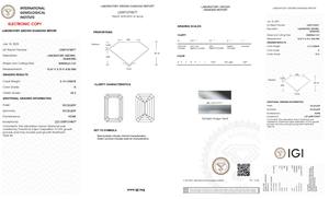 Igi ได้รับการรับรอง3.13 CT มรกตคัท H สี VS2การปลูกในห้องปฏิบัติการเพชรสังเคราะห์ cvd/hpht r. No. 591374677 - Product Image 5