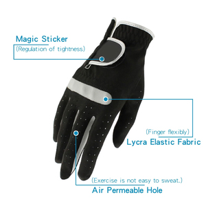 Customizable Logo High-Class Cabretta Sheepskin Golf Gloves Genuine Leather with Breathable <b>Hand</b> Grips for Sports Use - Product Image 3