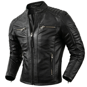 Veste en cuir personnalisée à prix réduit, veste décontractée, dernier style streetwear, veste en cuir pour homme, veste en cuir véritable respirante - Product Image 5