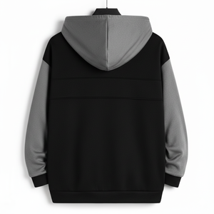 Sudaderas con Capucha Casuales de Alta Calidad para Hombre, con Cierre, Logotipo Bordado Personalizado, Felpa Sólida, Holgadas, de Invierno, 100% Algodón - Product Image 2